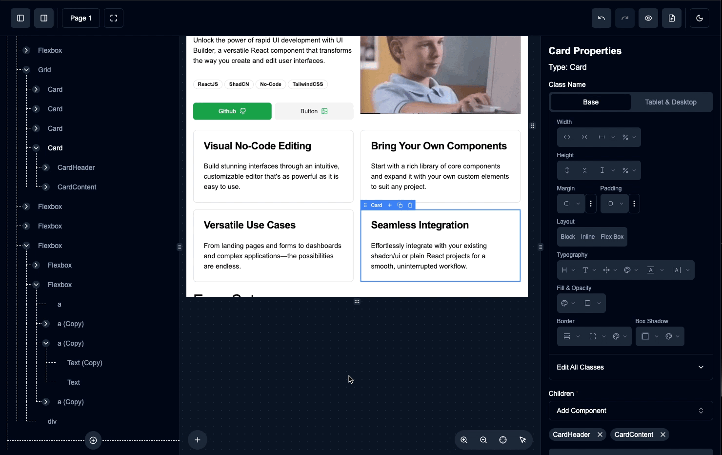 Landing page preview